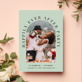Invitación Fiesta de Boda Felices para Siempre Arco Foto Salv
