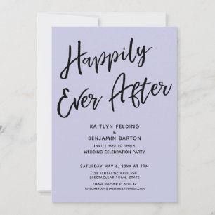 Invitación Fiesta de Boda Felices para Siempre Lavanda