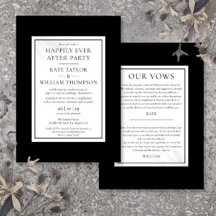 Invitación Fiesta de Boda Felices para Siempre Votos Matrimon