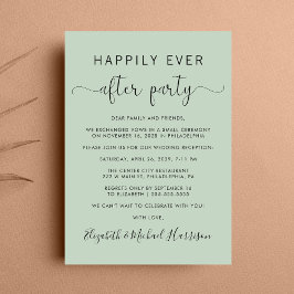 Invitación Fiesta de Boda Feliz para Siempre Salón Salvia