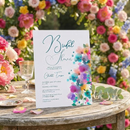 Invitación Fiesta de Boda Flores Coloridas