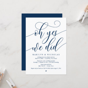 Invitación Fiesta de Boda Fugada, Oh Sí, Lo Hicimos