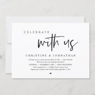 Invitación Fiesta de Boda Fugaz, Celebra con nosotros