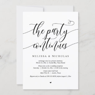Invitación Fiesta de Boda Fugaz, La Fiesta Continúa