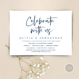 Invitación Fiesta de boda informal, celebra con nosotros