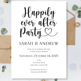 Invitación Fiesta de Boda Personalizada de Lujo para un Feliz