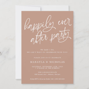 Invitación Fiesta de Boda Pink Happily Ever After Reception