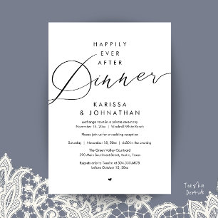 Invitación Fiesta de Boda y Huida después de la Cena por Siem