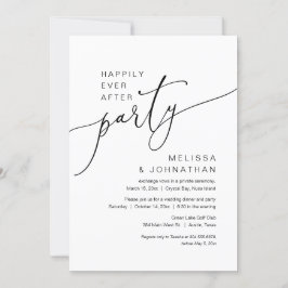 Invitación Fiesta de Boda y Huida Felices para Siempre