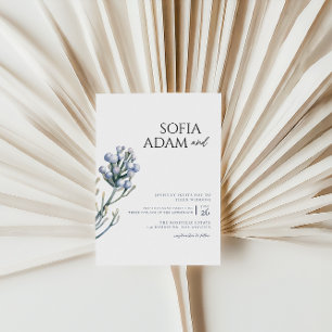 Invitación Fiesta de Bodas de Flora de Invierno Watercolor
