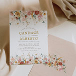 Invitación Fiesta de bodas de moda del Boho Garden<br><div class="desc">Estas fascinantes invitaciones botánicas florales son el toque perfecto para su boda floral/jardín. Personalice la invitación con sus detalles y si desea reorganizar el estilo y la ubicación del texto,  pulse el botón "Haga clic para más personalizares".</div>