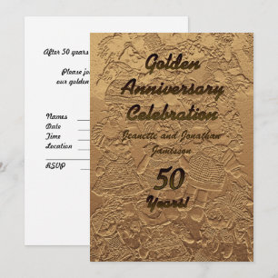 Invitación Fiesta de Bodas de Oro 50 Aniversario