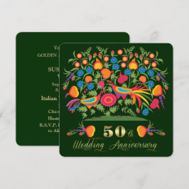 Invitación Fiesta de Bodas de Oro 50 Aniversario de Arte Popu