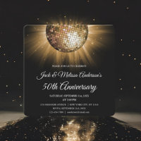 Fiesta de Bodas de Oro - Bola de Discoteca Dorada