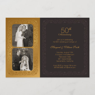Invitación Fiesta de Bodas de Oro de Golden Photos