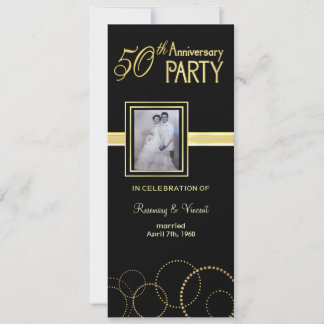 Invitación Fiesta de Bodas de Oro - Foto Opcional