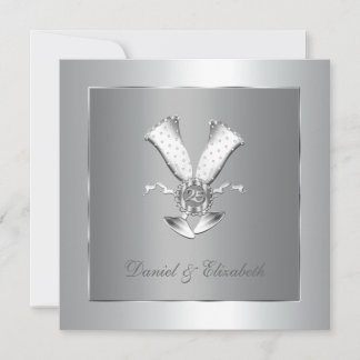 Invitación Fiesta de Bodas de Plata 25 Aniversario de Champag