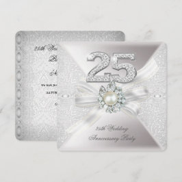 Invitación Fiesta de Bodas de Plata por 25 Aniversario de Bod