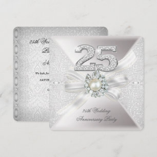 Invitación Fiesta de Bodas de Plata por 25 Aniversario de Bod