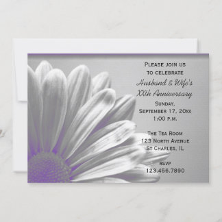 Invitación Fiesta de Bodas y Aniversario con Destellos Floral