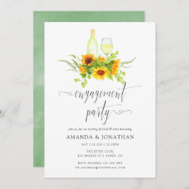 Invitación Fiesta de Boho Sunflowers Engagement