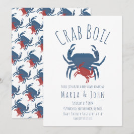 Invitación Fiesta de Boil de Cangrejo  Baby Shower Langostino