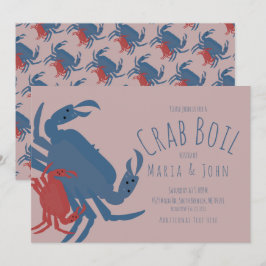 Invitación Fiesta de Boil de Cangrejo Cumpleaños Cena Langost
