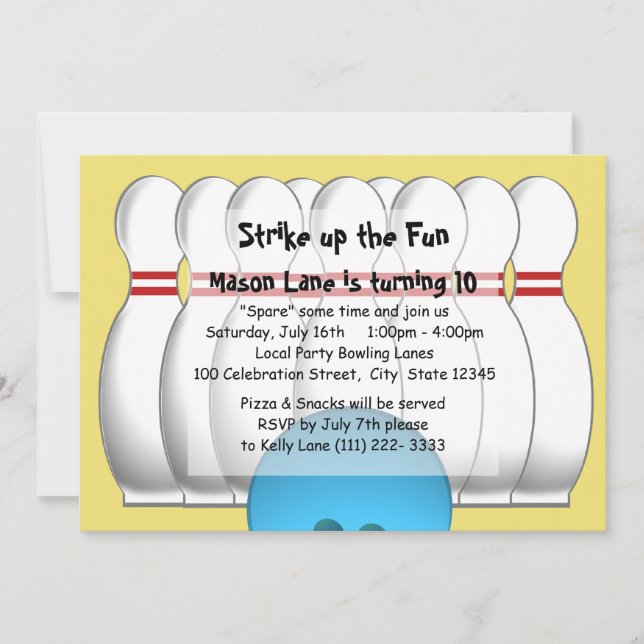 Invitación Fiesta de bolas (Anverso)