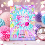 Invitación Fiesta de boliche de la fiesta de cumpleaños del d<br><div class="desc">Bote Fiesta de cumpleaños Tye Glow Bowling Party Invitación Todos los diseños son © PIXEL PERFECTION FIESTA LTD</div>