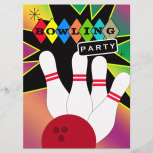 Invitación Fiesta de boliche retro