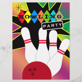 Invitación Fiesta de boliche retro