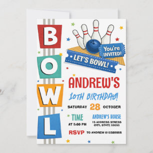 Invitación Fiesta de Bolos Personalizada