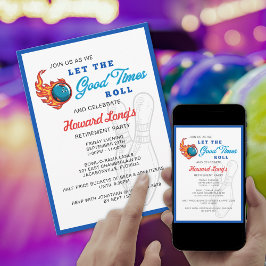 Invitación Fiesta de Bolos 'Que Rueden Tiempos Felices'