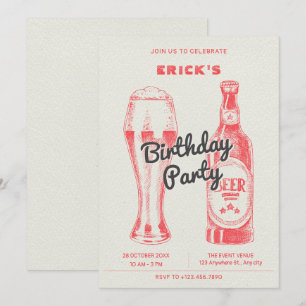 Invitación Fiesta de botellas y cerveza
