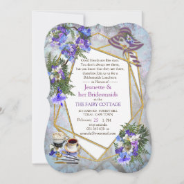 Invitación Fiesta de Bridemaids geométrica de las flores de J