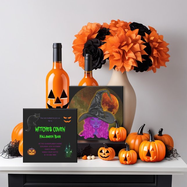 Invitación Fiesta de Brujas de Hormigón Halloween (Subido por el creador)