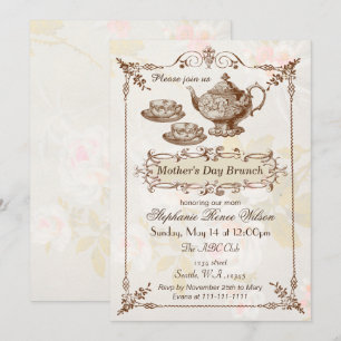 Invitación fiesta de brunch de brunch del Día de la Madre en