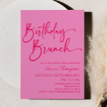 Invitación Fiesta de brunch de cumpleaños Minimalista moderno<br><div class="desc">¡Esta es una invitación de brunch de cumpleaños Minimalista moderno y caliente!</div>
