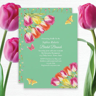 Invitación Fiesta de Brunch de Novias Verdes