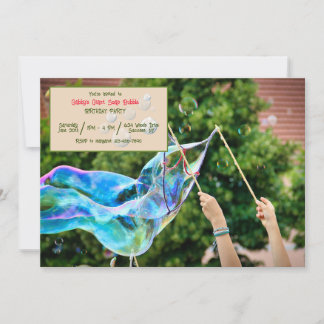 Invitación Fiesta de Burbujas de Jabón