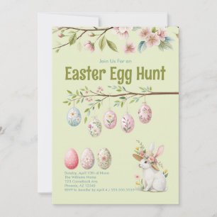 Invitación Fiesta de búsqueda de huevos de Pascua para niños