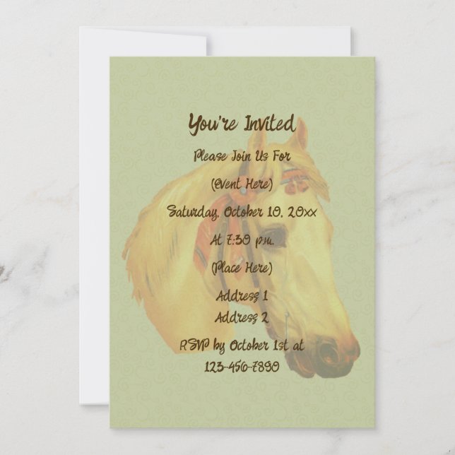 Invitación Fiesta de Caballos de Arte Antiguo (Anverso)