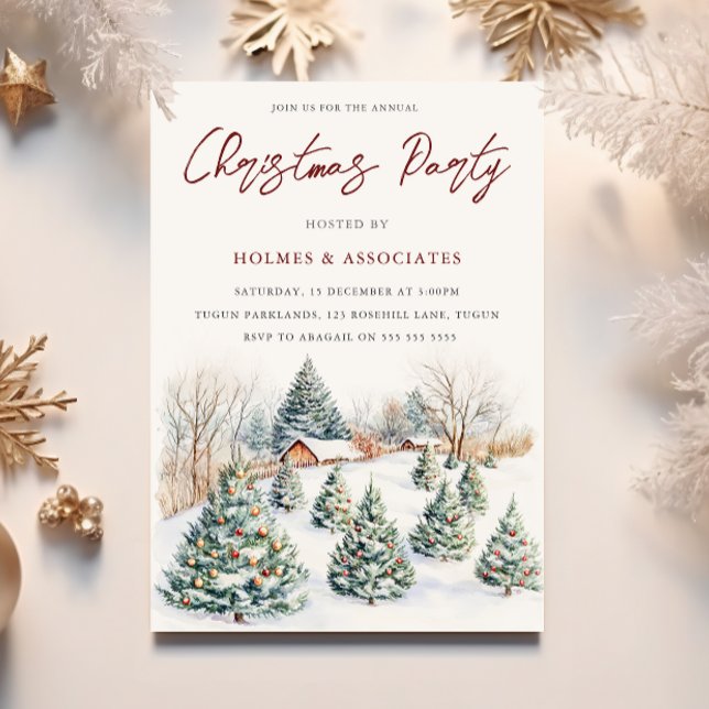 Invitación Fiesta de Cabinas de Nieve y Navidades de Árbol fe (Subido por el creador)