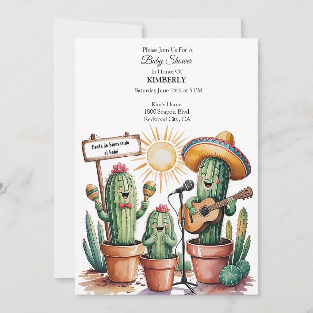 Invitación Fiesta de Cactus (Anverso)