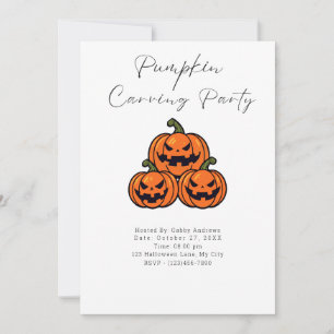 Invitación Fiesta de calabaza de calabaza de trinitales Jack-