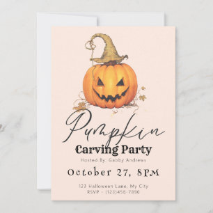 Invitación Fiesta de calabaza de calabaza rusa de Jack-O'