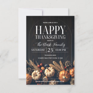 Invitación Fiesta de calabaza de la cosecha de la cena de Acc