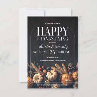 Invitación Fiesta de calabaza de la cosecha de la cena de Acc