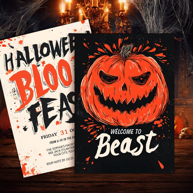 Invitación Fiesta de calabaza Grin Halloween (Subido por el creador)
