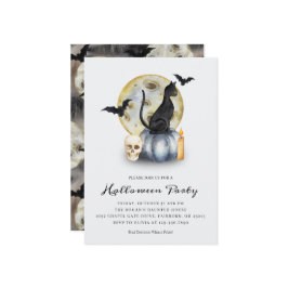 Invitación Fiesta de calabaza para gatos espantado de Hallowe